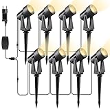 Svater Gartenbeleuchtung LED Außen, 28m/92ft 8er-1 Set 1600LM 8 * 2W...