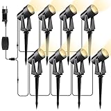 Svater Gartenbeleuchtung LED Außen, 28m/92ft 8er-1 Set 2400LM 8 * 2W...