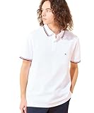 Tommy Hilfiger Herren Poloshirt Kurzarm Core Tommy Tipped Slim Fit, Weiß...