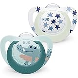 NUK Star Night & Day Baby Schnuller | 6-18 Monate | im Dunkeln leuchtend |...