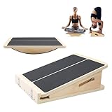 STEEIRO 2-in-1 Schrägbrett aus Holz für Wadendehnung und Gleichgewicht,...