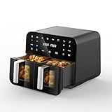HeißLuftfritteuse 9l 2 Kammern Airfryer Doppelkammer Heissluftfritteuse 9...