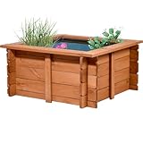 dobar 29236FSCe Hochteich Square - Gartenteich aus robustem Holz -...