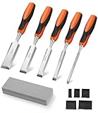 Zhufas Stechbeitel Set für Holz, 6 PCS Fertig Geschliffene Stemmeisen set...