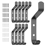 ELEPRUC 10-Stück Garderobenhaken, Kleiderhaken Wand mit Schrauben, Metall...