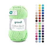 Gründl Wolle Cotton Quick uni - Wolle zum Häkeln aus 100 % Baumwolle -...