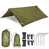 PURE HANG Premium Zeltplane Tarp 3x3 für Hängematte Outdoor Camping...