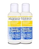 FIBERTEC Travel Soap Eco 2 x 100ml - 3-in-1 Reise-Seife flüssig,...