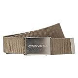 JACK&JONES Herren JACSOLID Woven Belt Flechtgürtel, Silver Sage, 85