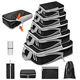 Suprbee Packing Cubes Compression-10-Teiliges Set, Wasserdicht Koffer...