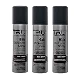 Tru Haarverdichter Spray Dunkel Braun - 3x 100ml Haarauffüller für...