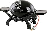 SOUK ONE Tisch-Gasgrill Manhattan – mobiler Tischgasgrill (Black) mit...
