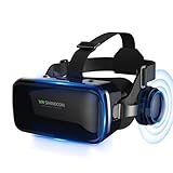 FIYAPOO 3D VR Brille mit HiFi Kopfhörern, Immersive Virtual Reality für...