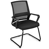 GIANTEX Freischwinger Stühle mit Armlehne, Konferenzstuhl mit...