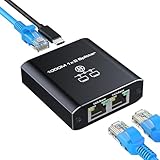 HRSDEIE LAN Splitter 1 auf 2 1000Mbps Out, Gigabit Ethernet Splitter LAN...