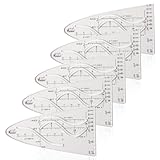 5 Stück Parabelschablone Mathe, Einheitsparabel Parabel Zeichenschablone...