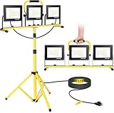 Yofuly Baustrahler mit Stativ 3x70W, LED Strahler Baustellenlampe 21000...