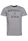 Superdry Herren Vintage Corporate Logo T-Shirt Grau Meliert M