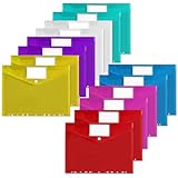 Dokumententasche, 14 Stück Dokumentenmappe A4 zum Abheften mit Druckknopf...