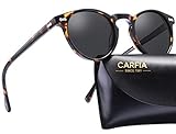 CARFIA Polarisierte Sonnenbrille Herren Männer Fahrenbrille Runden Rahmen...