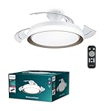 Philips Atlas Deckenventilator, Durchmesser 106cm, 3 Lichteinstellungen,...