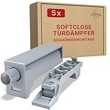 LouMaxx Softclose Türdämpfer 5er Set Schranktür Dämpfer in Grau –...