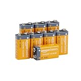 Amazon Basics Alkali-Batterien, 9 V, 9 V/6LR61, 5 Jahre lagerfähig, für...