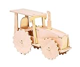 Pebaro 851/1 Holzbausatz Traktor, 3D Puzzle Baufahrzeug, Modellbausatz,...