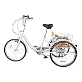 Susoso 24 Zoll Dreirad, Erwachsenendreirad Fahrrad mit...