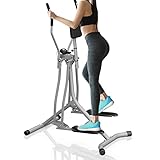 Physionics® Crosstrainer mit LCD Display - für Zuhause, mit Herzschlag...