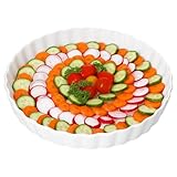 MamboCat Quicheform Veggi weiß I Ø 28cm I 1 Liter I rund I glänzende...