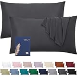 Vielit Kissenbezug 40 x 80 Anthrazit Weich Kopfkissenbezug 40x80 2er Set...