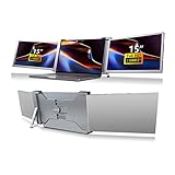 Tragbarer Monitor für Laptop, 15' Full HD 1080P IPS Display, Dual Triple...