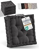 Beautissu 2er Set Bodenkissen Sitzkissen 50x50 cm - Dickes Matratzenkissen...
