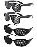CHBCD 4 Stück Rasterbrille für Augentraining, Lochbrille, Raster-Brille...