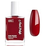 Nagellack Rot - 15Ml Glänzend Nagellack Schnelltrocknend - Ungiftiger...