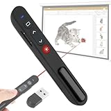Presentation Clicker,2.4GHz Powerpoint Fernbedienung via USB Empfänger,Rot...