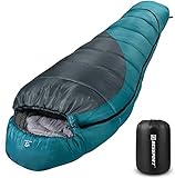 Bessport Schlafsack Winter Outdoor, 10 °C - 7 °C Mumieschlafsack für 3-4...