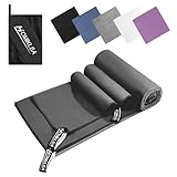 HOMIKLSA Mikrofaser Handtuch 3 Set - Groß 200×100cm & 2 Klein 80×40cm,...