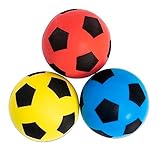 Betzold - Softbälle-Set 3 Stück - Soft-Fußball Schaumstoffball...