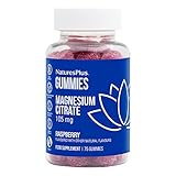 NaturesPlus Gummies Magnesiumcitrat - Magnesiumgummis, Himbeergeschmack -...