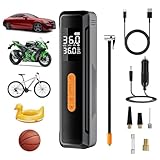 GuKKK Elektrische Luftpumpe, Fahrradpumpe Elektrisch 6000mAH, 150PSI Akku...
