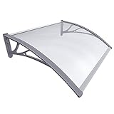 VOUNOT Vordach für Haustür 100 x 80 cm, Überdachung Haustür aus...