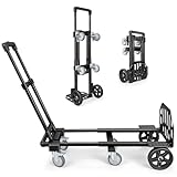 KEDSUM 3-in-1 Faltbare Sackkarre, 272,2 kg Schwerlastwagen mit Rädern,...