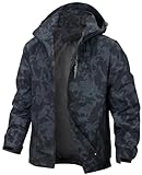 PADOLA Herren Jacke Herren Übergangsjacke Wasserdichte Regenjacke...