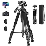 JOILCAN Kamera Stativ, 187cm Fotostativ mit Abnehmbar Kopf, Camera Tripod...