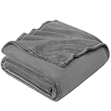 EHEYCIGA Kuscheldecke flauschig Grau, weiche warme Fleecedecke 150x200 als...