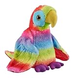 Wild Republic Pocketkins Eco Rainbow Ara, Stofftier, 12 cm, Plüschtier,...