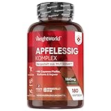 Apfelessig Kapseln - 1860mg Apfelwein Essig Komplex aus Muttersaft,...