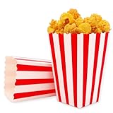 Popcorn Tüten,30 Stück PopcornTüten-Rot-Weiß Gestreifte Kleine...